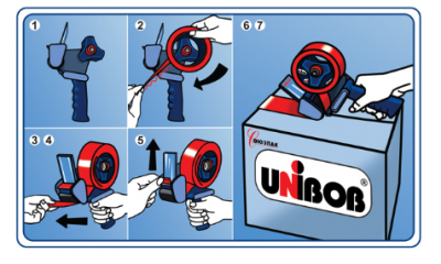 Диспенсер 50 мм для скотча Unibob