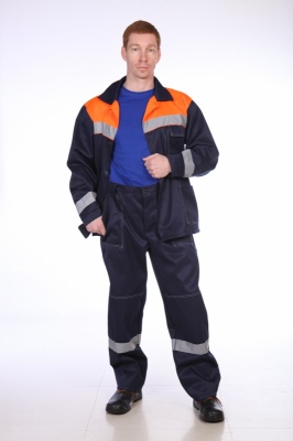 Костюм Стандарт-Трасса (куртка+брюки) СОП синий+оранжевый