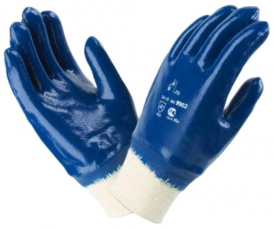 Перчатки с нитриловым полным покрытием, манжет - резинка, арт. 190